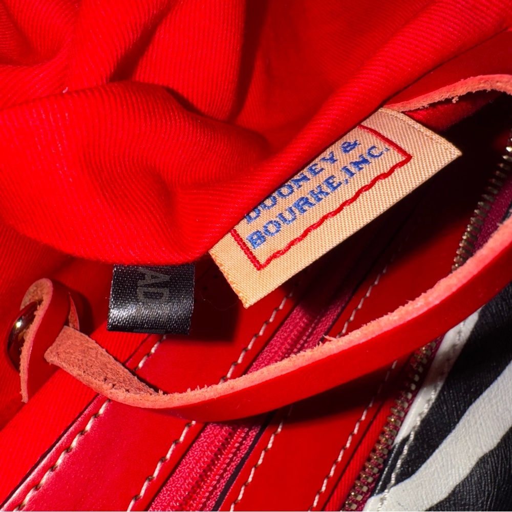 Zebra Print Statement Lockable Red Leather Trim S… - image 8